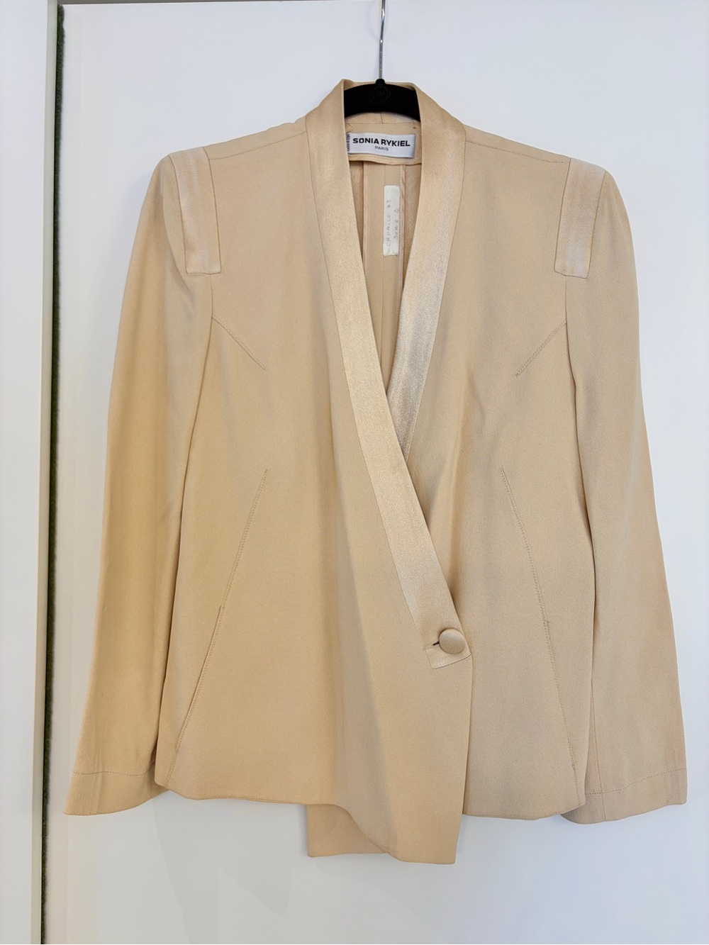 Sonia Rykiel Paris Beige Wrap-Front Blazer